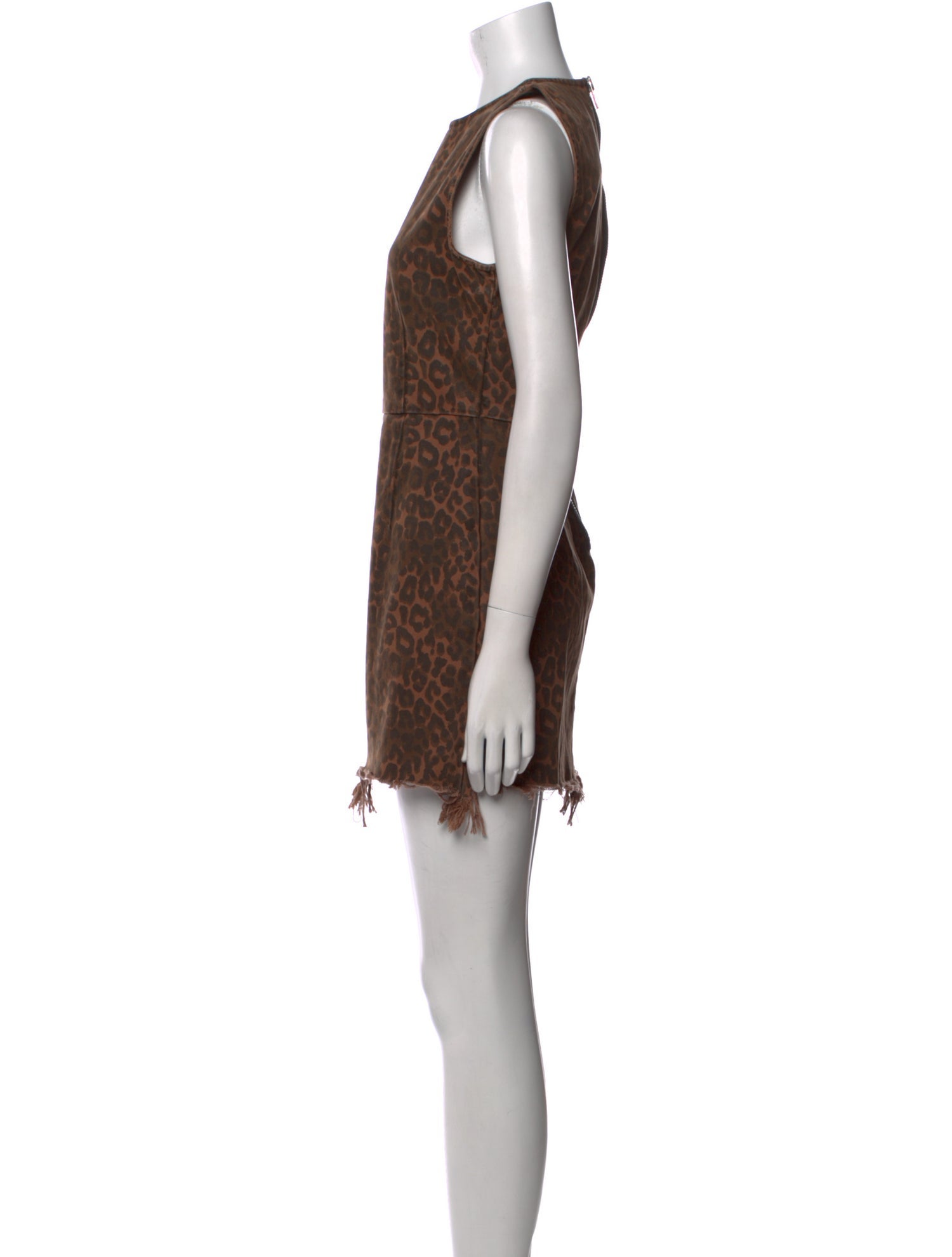 Denim x Alexander Wang Animal Print Mini Dress