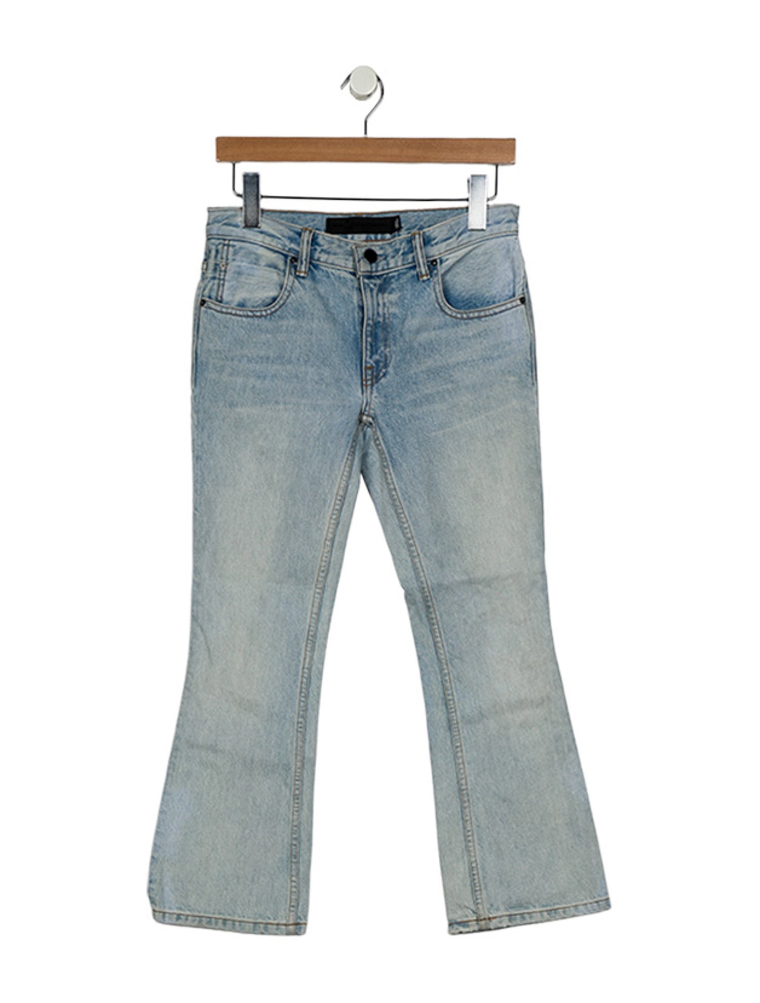 Denim x Alexander Wang Mid-Rise Straight Leg Jeans