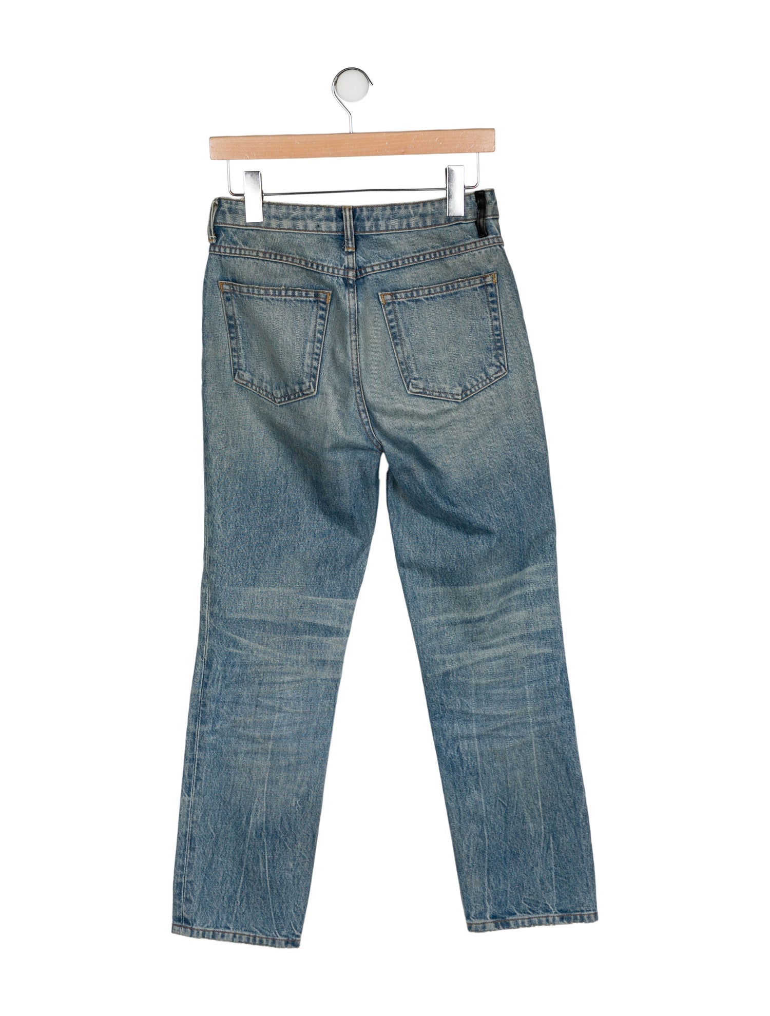 Denim x Alexander Wang Mid-Rise Straight Leg Jeans