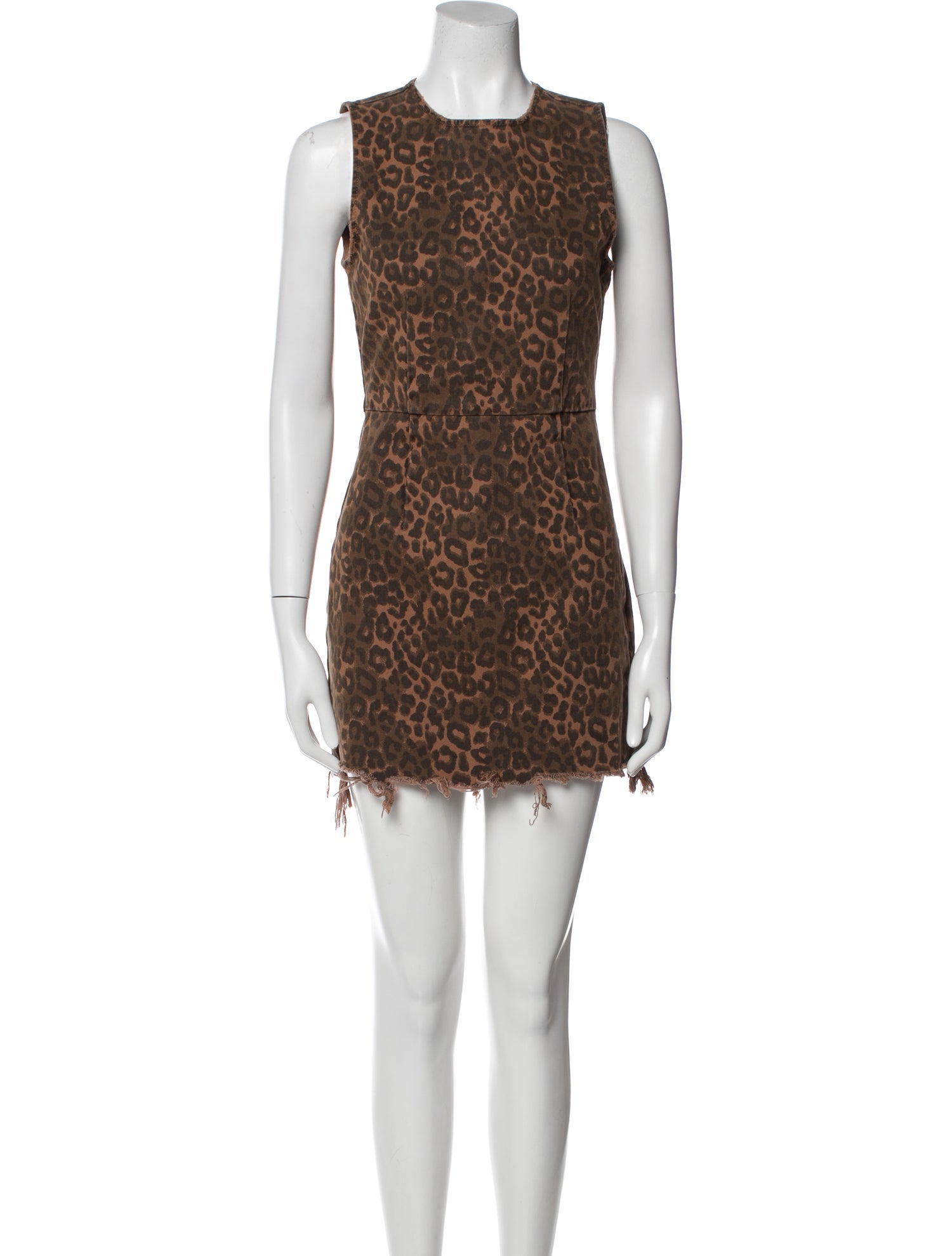 Denim x Alexander Wang Animal Print Mini Dress