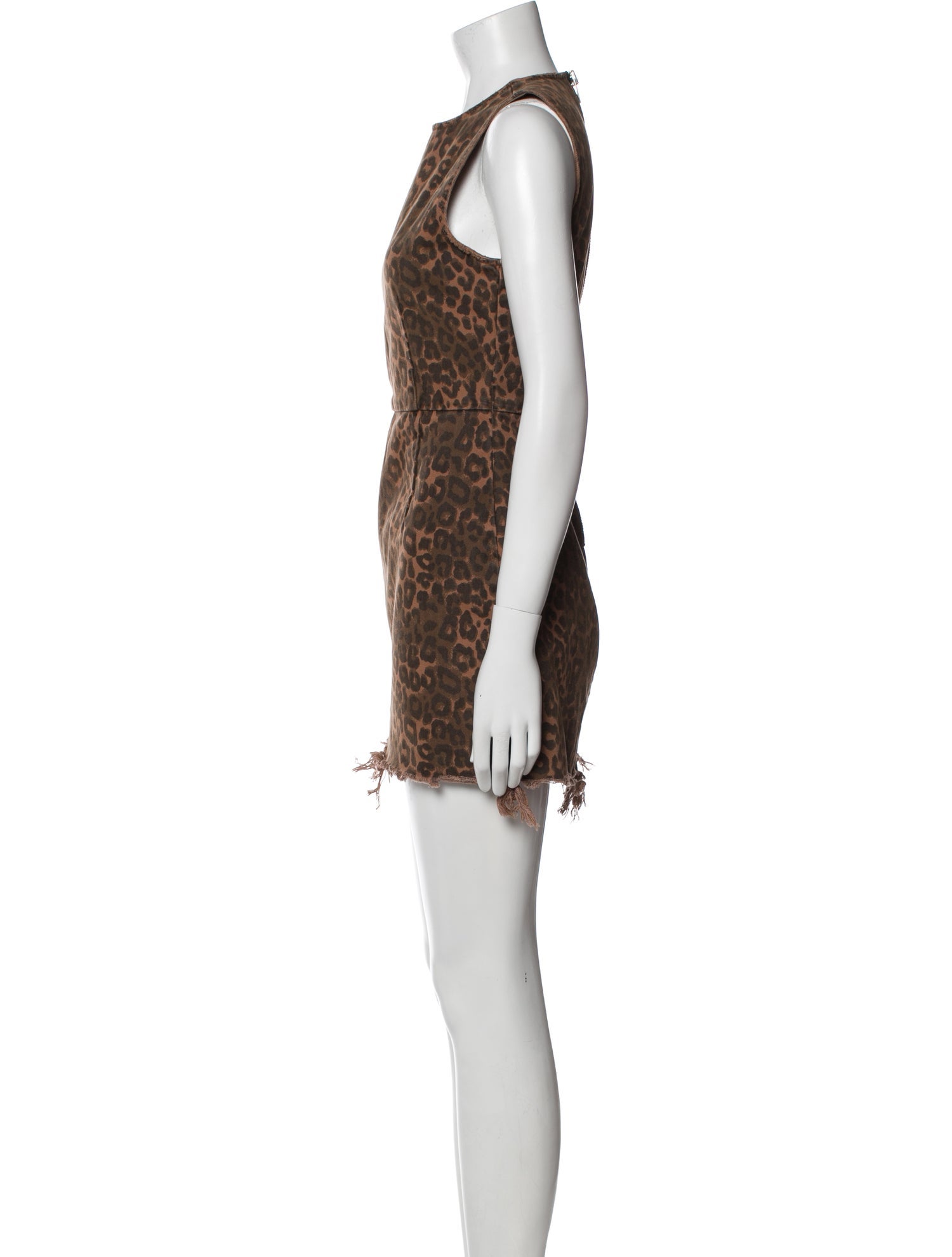 Denim x Alexander Wang Animal Print Mini Dress