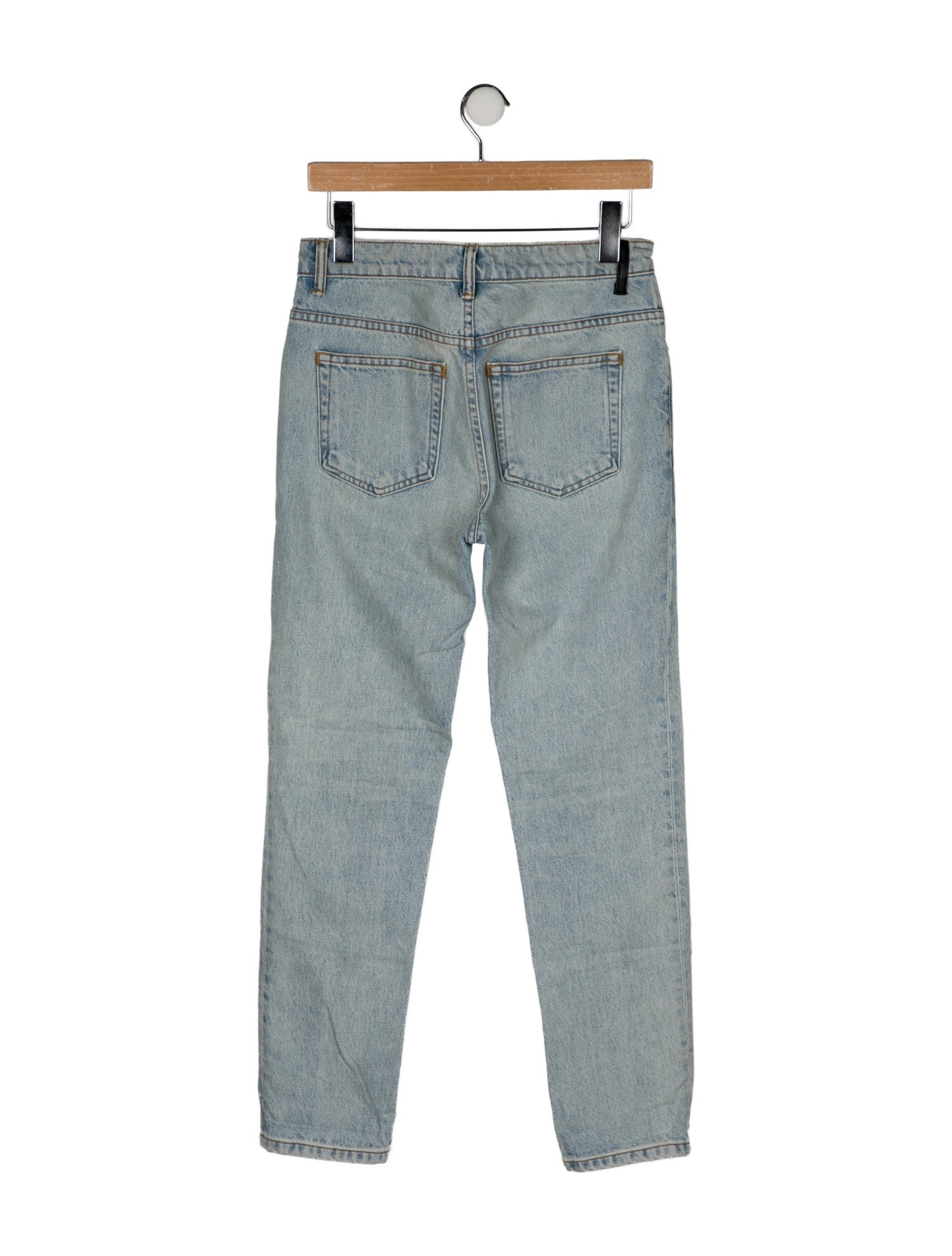 Denim x Alexander Wang Mid-Rise Straight Leg Jeans