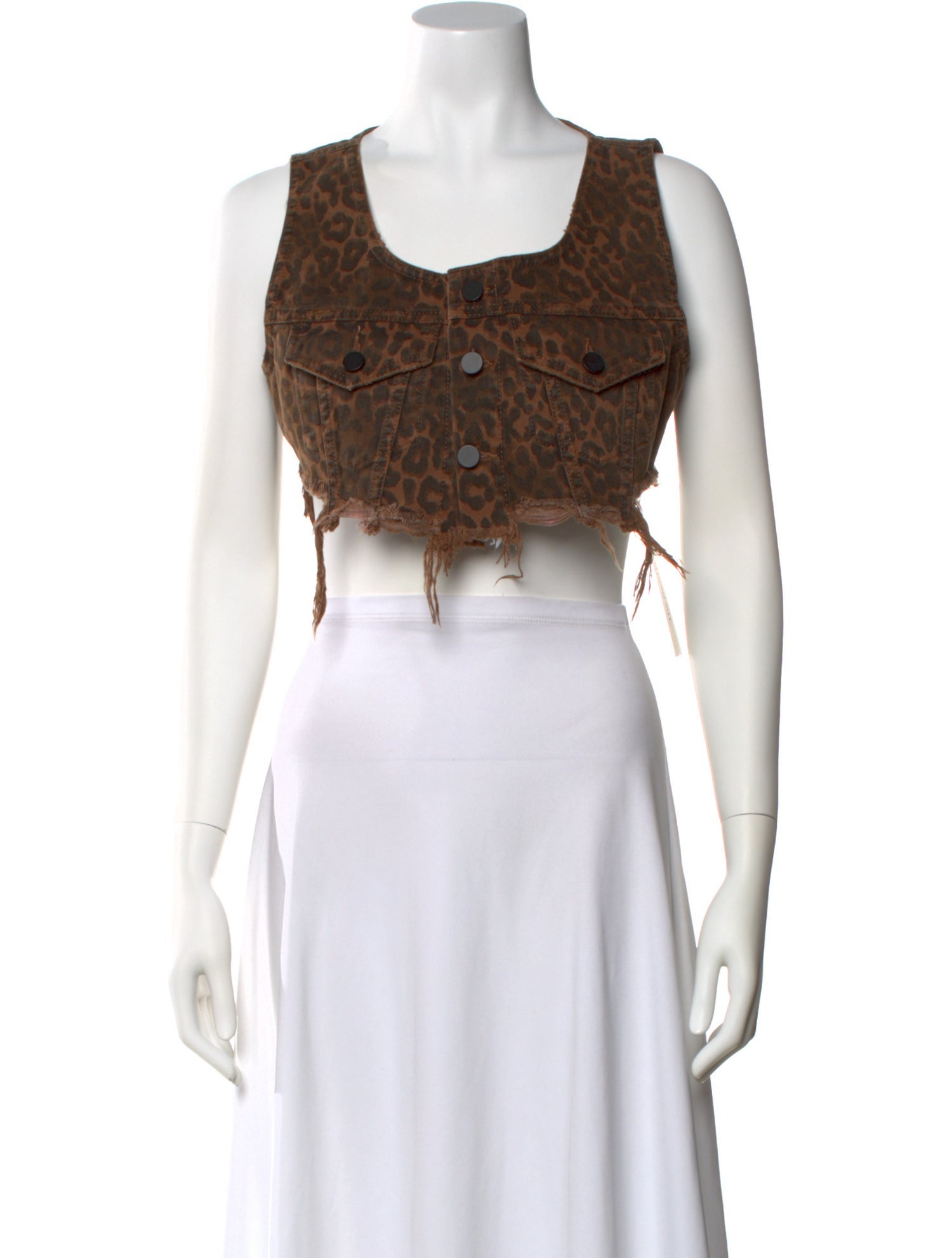 Denim x Alexander Wang Square Neckline Sleeveless Crop Top w/ Tags