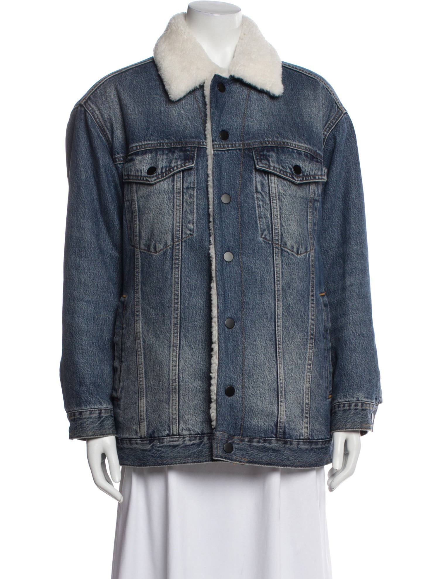 Denim x Alexander Wang Fur Jacket