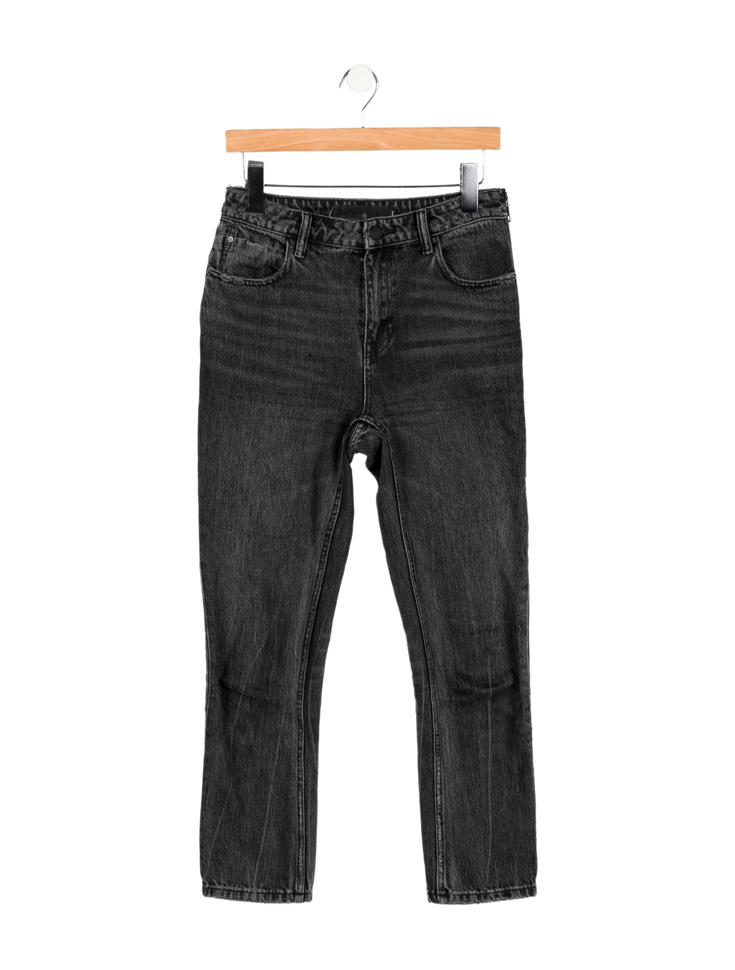Denim x Alexander Wang Mid-Rise Wide Leg Jeans