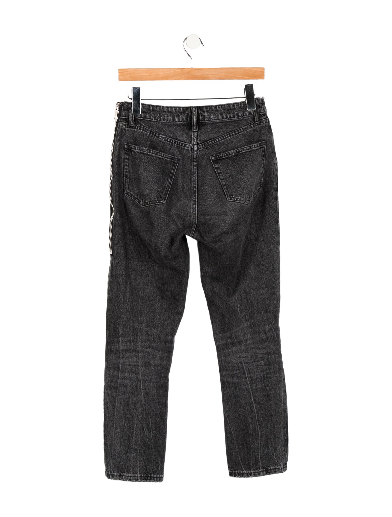 Denim x Alexander Wang Mid-Rise Wide Leg Jeans