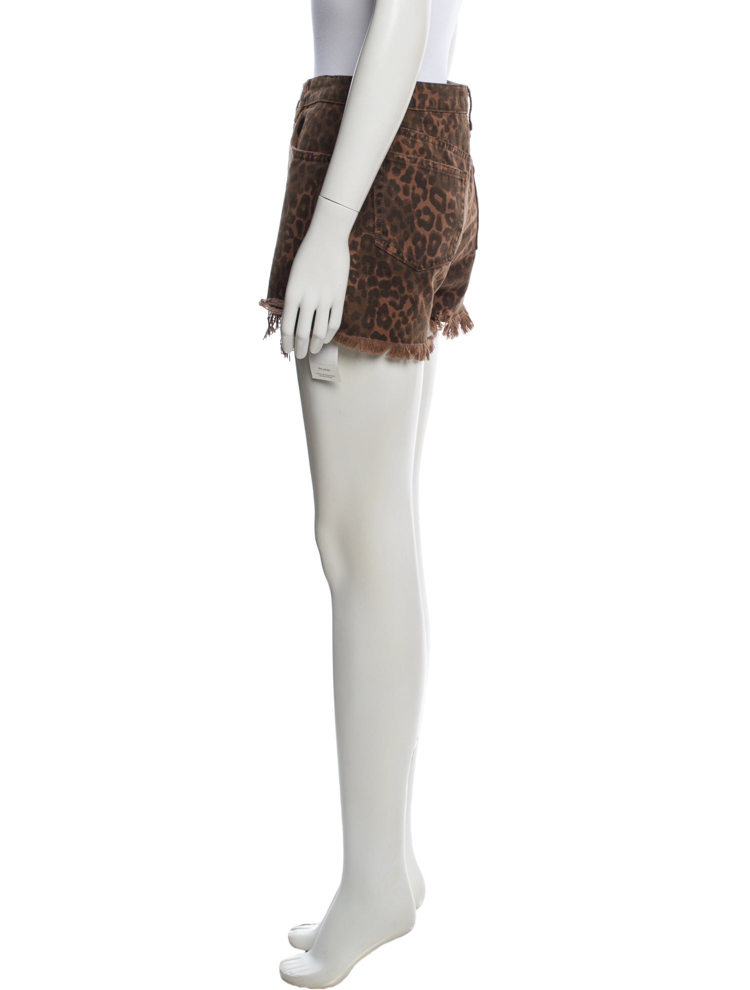 Denim x Alexander Wang Animal Print Mini Shorts