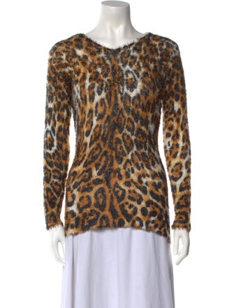 Denimaxx Animal Print Bateau Neckline Sweater