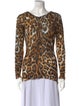 Denimaxx Animal Print Bateau Neckline Sweater