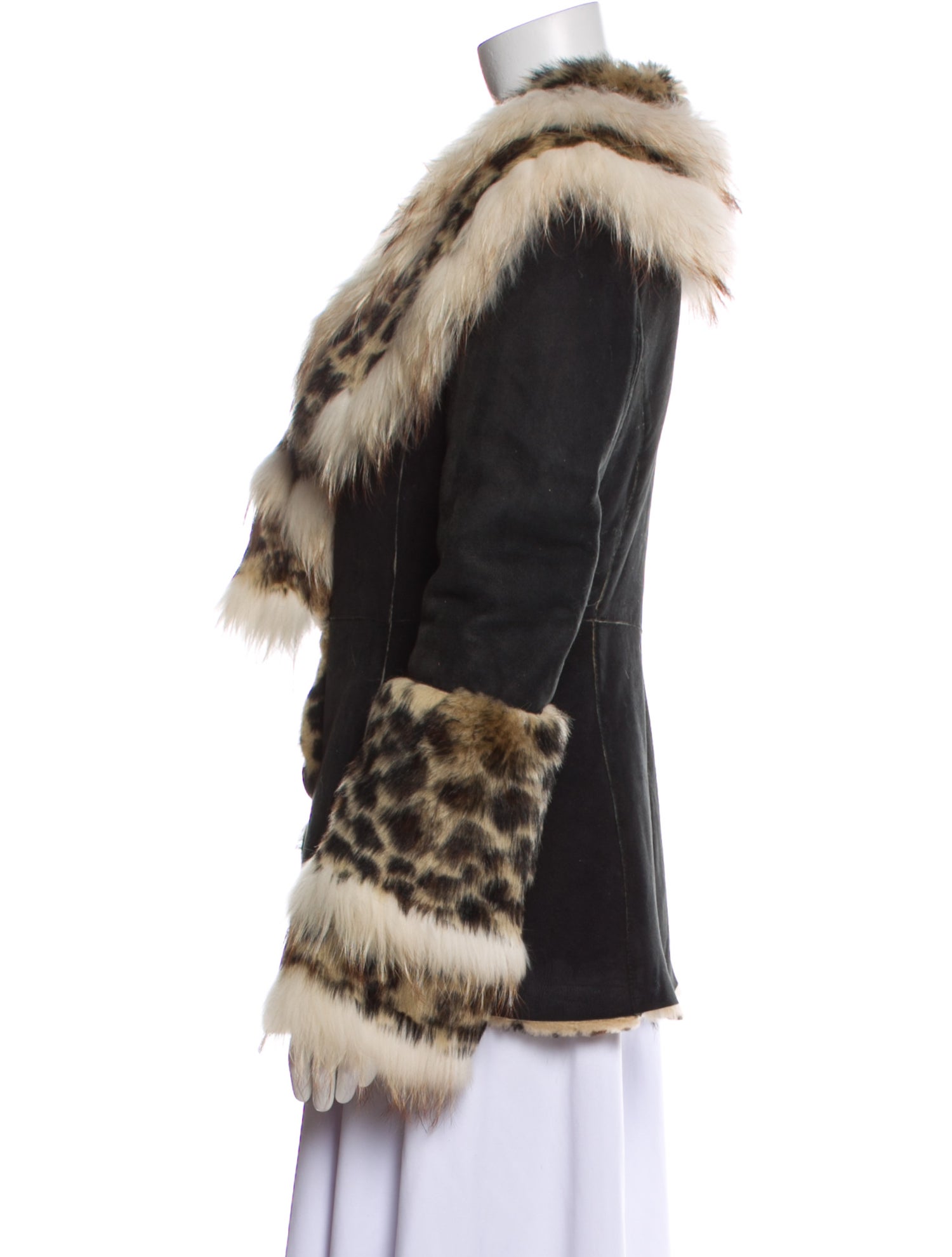 Denimaxx Animal Print Fur Jacket