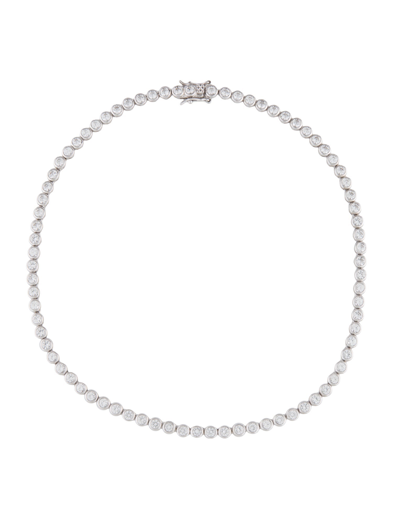 Dorsey Lab-Grown Sapphire James Bezel Riviere Necklace