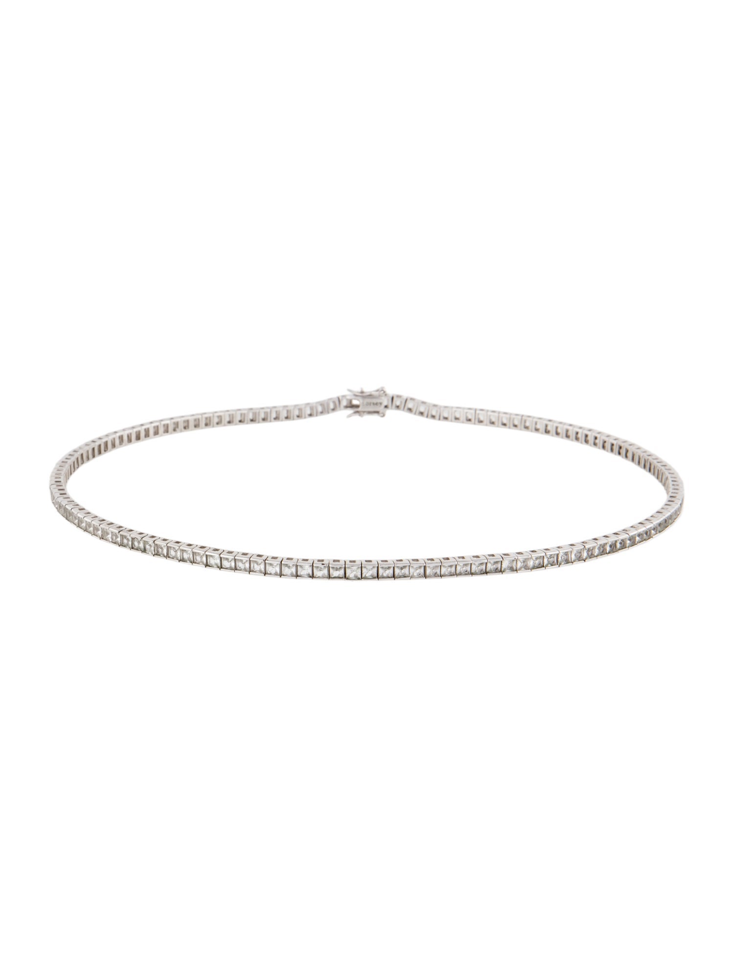 Dorsey 22.10ctw Princess Cut Lab-Grown Sapphire Rivière Collar Necklace