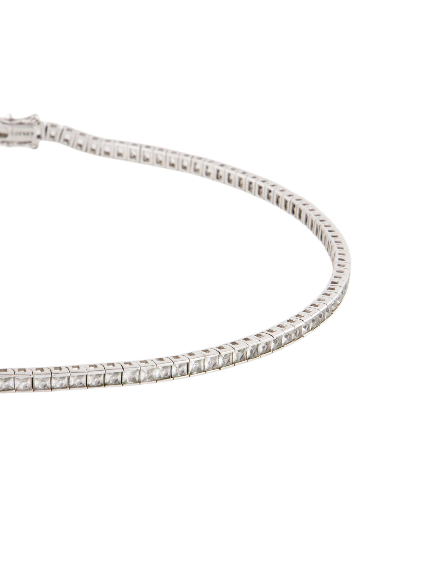 Dorsey 22.10ctw Princess Cut Lab-Grown Sapphire Rivière Collar Necklace
