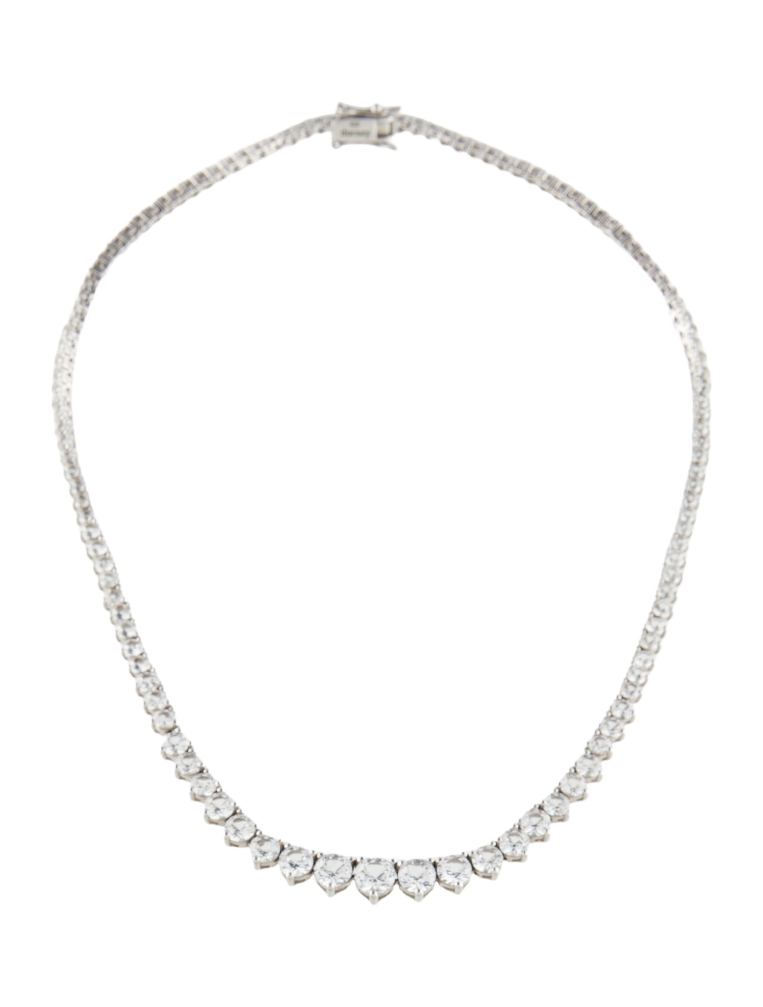 Dorsey 15.60ctw Synthetic Sapphire Riviére Necklace