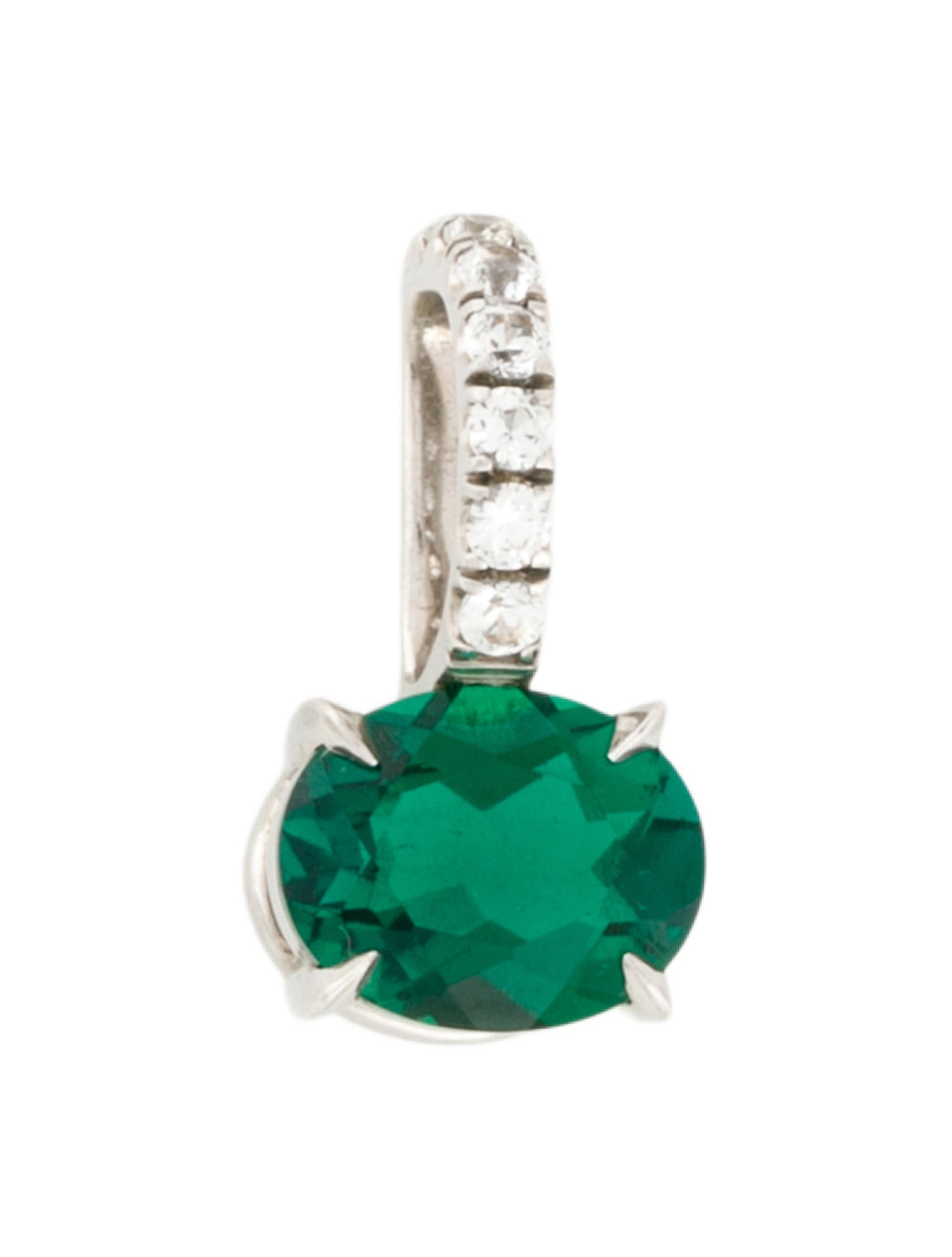 Dorsey Lab-Grown Emerald & Sapphire East-West Pendant
