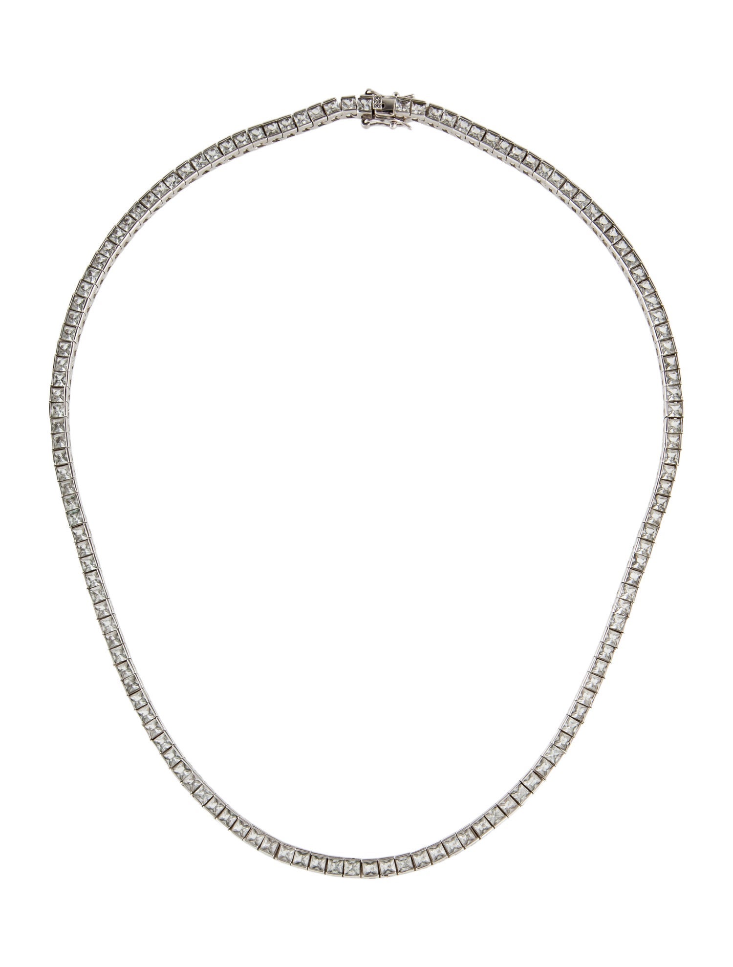 Dorsey 23.89ctw Synthetic Sapphire Tennis Necklace