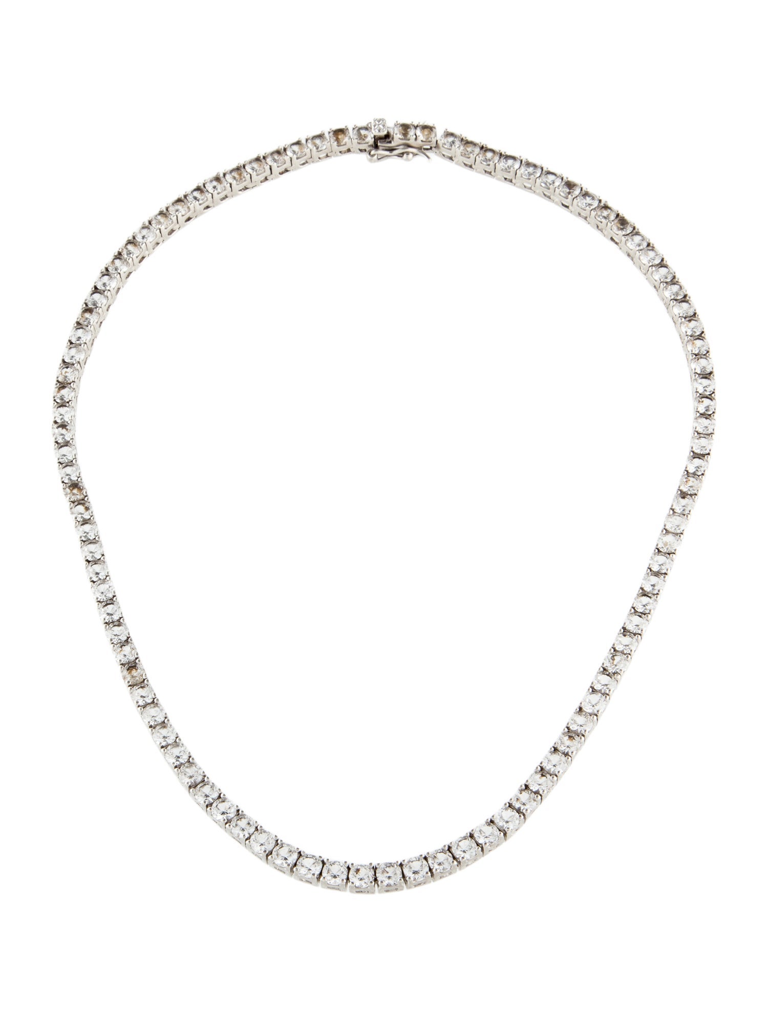 Dorsey 20.00ctw Synthetic Sapphire Kate Riviere Tennis Necklace