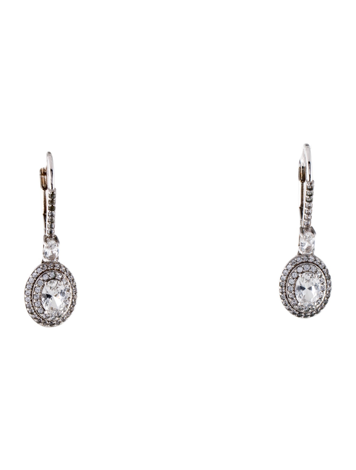 Dorsey 2.98ctw Synthetic Sapphire Drop Earrings