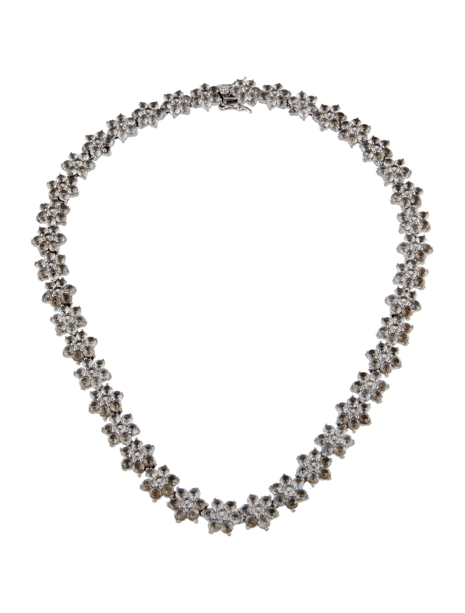 Dorsey 51.43ctw Synthetic Sapphire Marguerite Riviere Collar Necklace