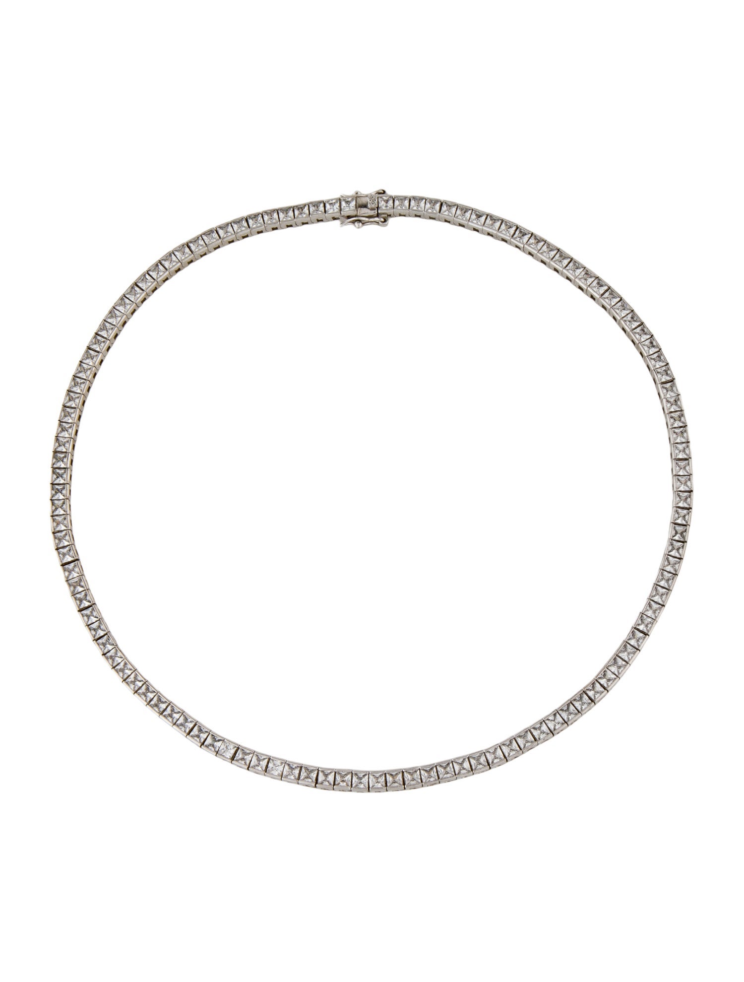 Dorsey Cubic Zirconia Princess Cut Necklace