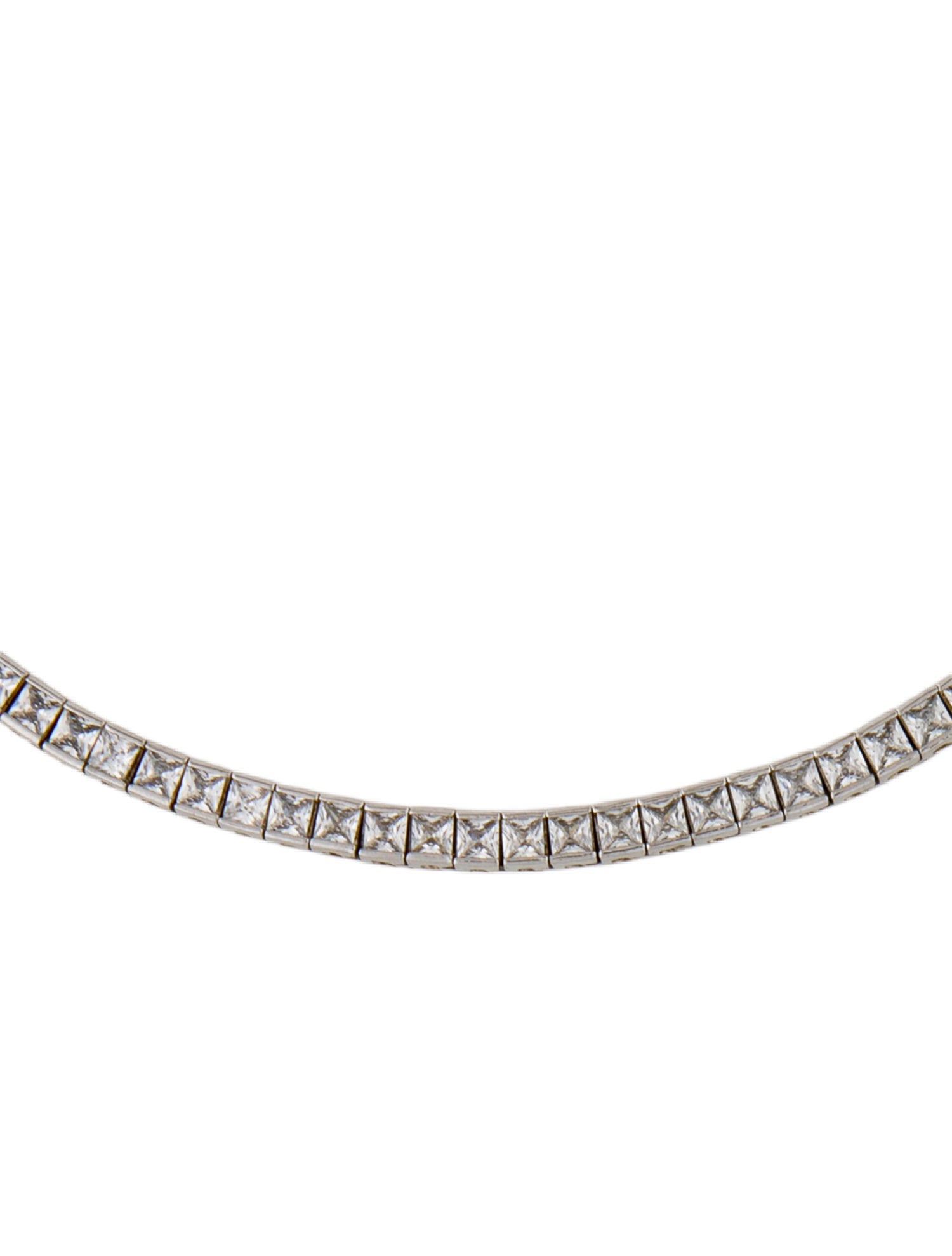 Dorsey Cubic Zirconia Princess Cut Necklace