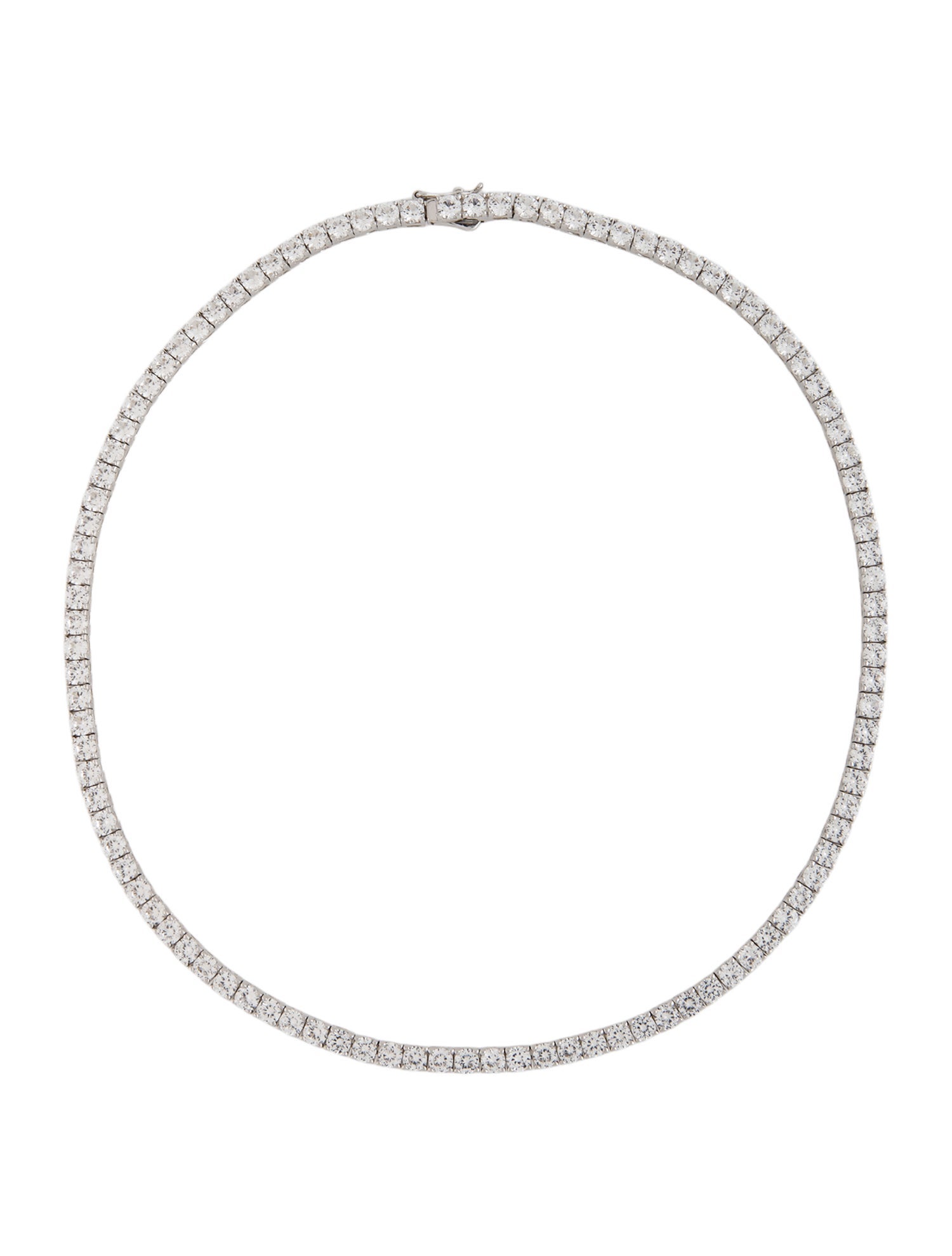 Dorsey 20.80ctw Synthetic Colorless Sapphire Kate Rivière Tennis Necklace