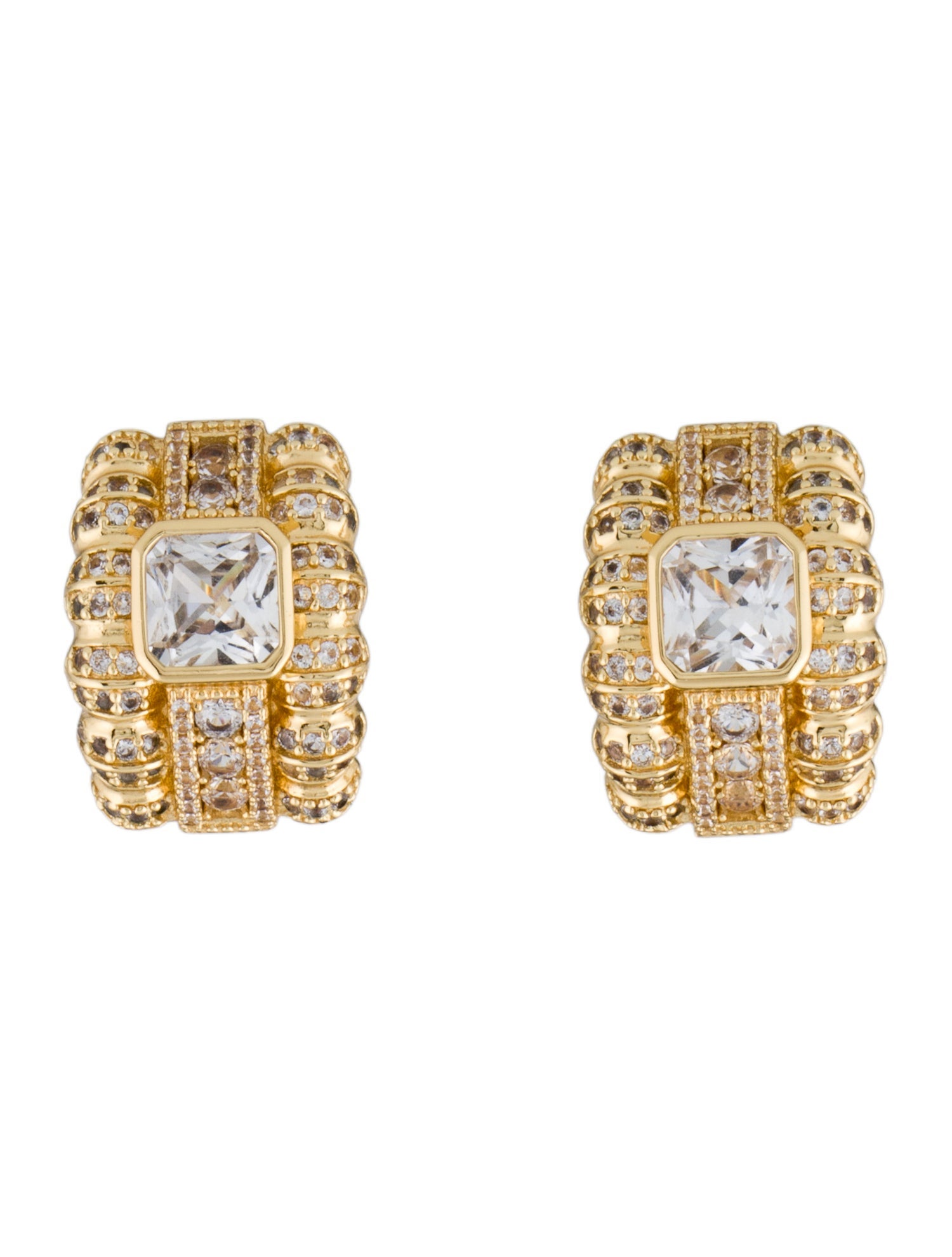 Dorsey 5.84ctw Synthetic Sapphire Crawford Earclips Earrings