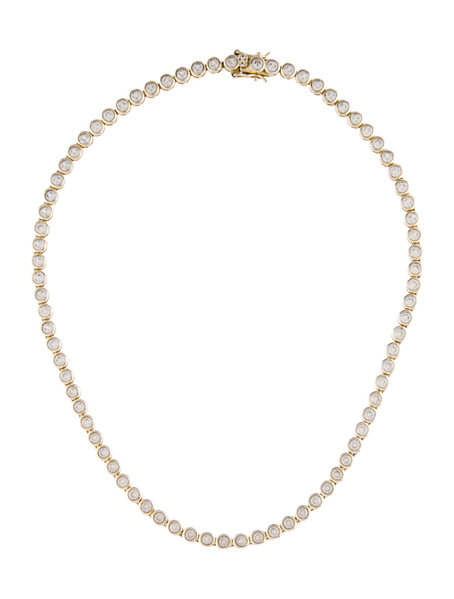 Dorsey 13.02ctw Lab-Grown Sapphire James Bezel Riviére Tennis Necklace
