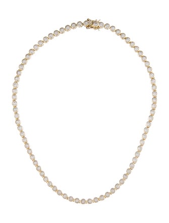 Dorsey 13.02ctw Lab-Grown Sapphire James Bezel Riviére Tennis Necklace