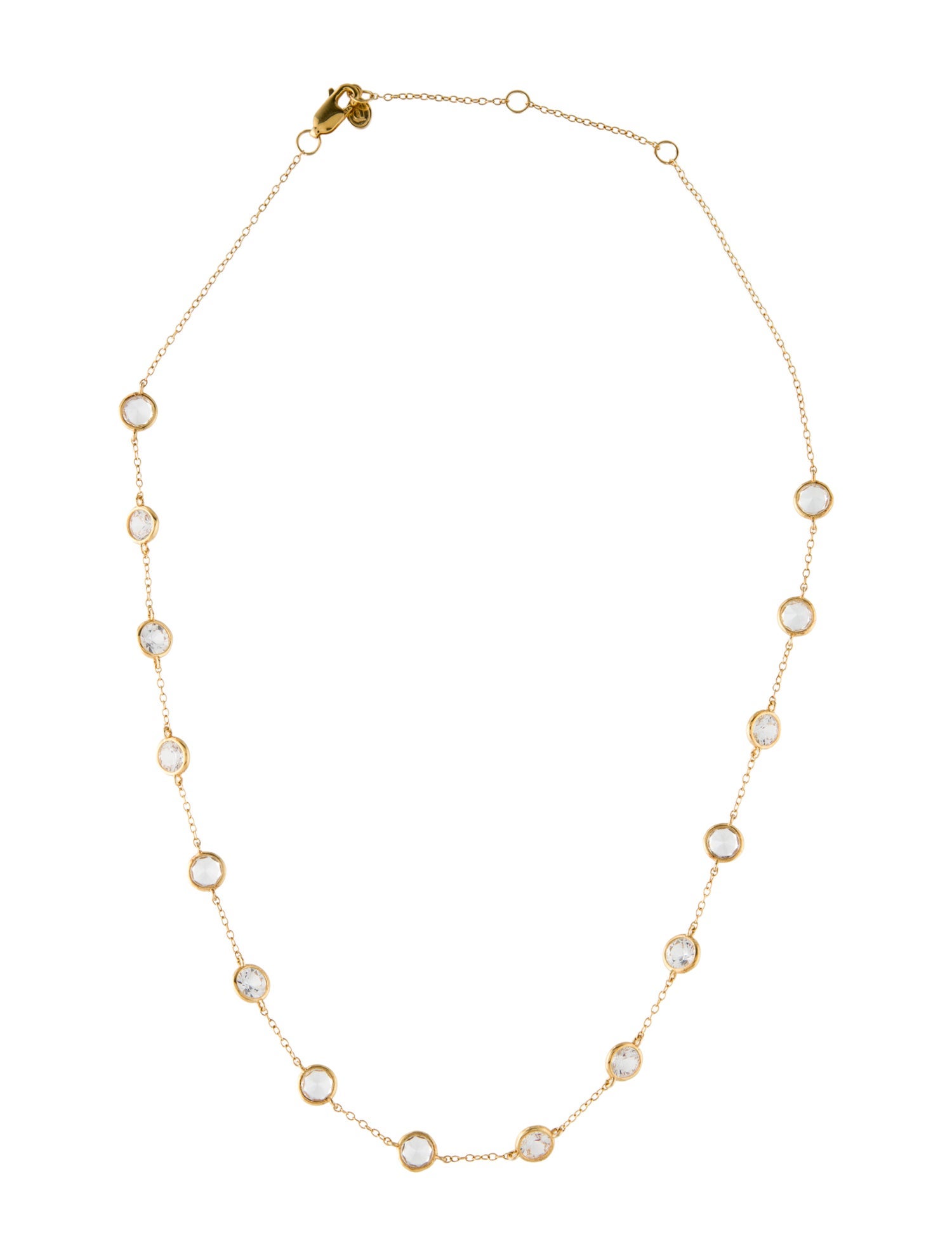 Dorsey 7.50ctw Synthetic Colorless Sapphire Station Necklace