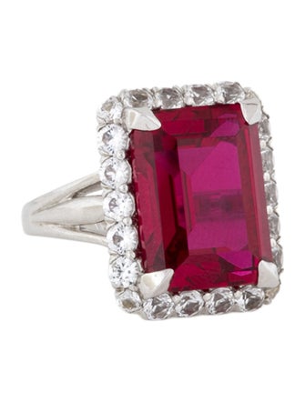 Dorsey Synthetic Ruby & Synthetic Sapphire Cocktail Ring
