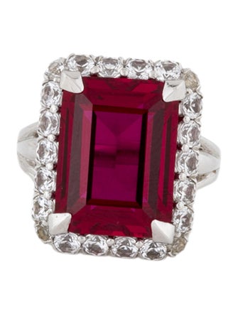 Dorsey Synthetic Ruby & Synthetic Sapphire Cocktail Ring