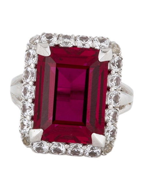 Dorsey Synthetic Ruby & Synthetic Sapphire Cocktail Ring
