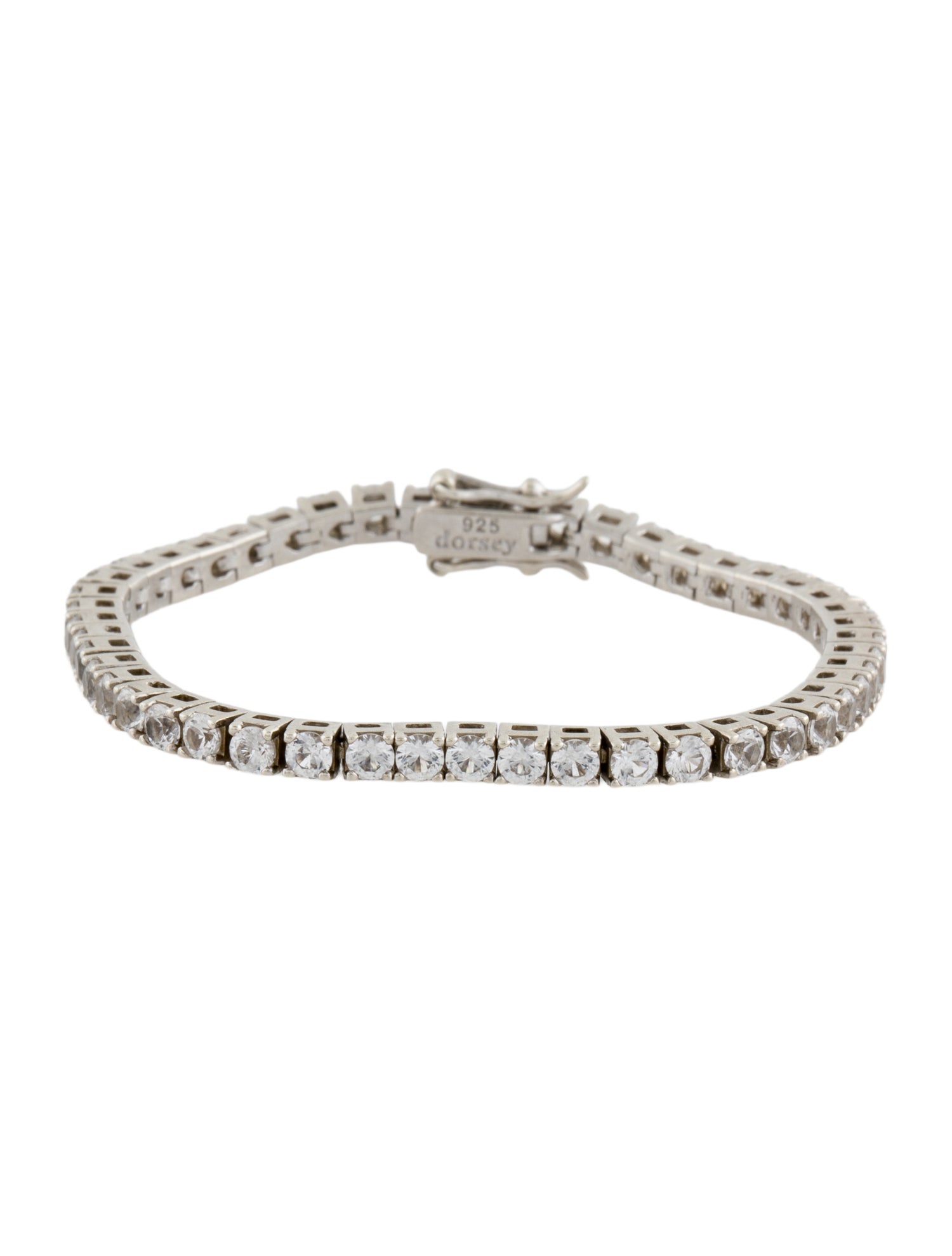 Dorsey Lab-Grown Colorless Sapphire Kate Riviere Tennis Bracelet