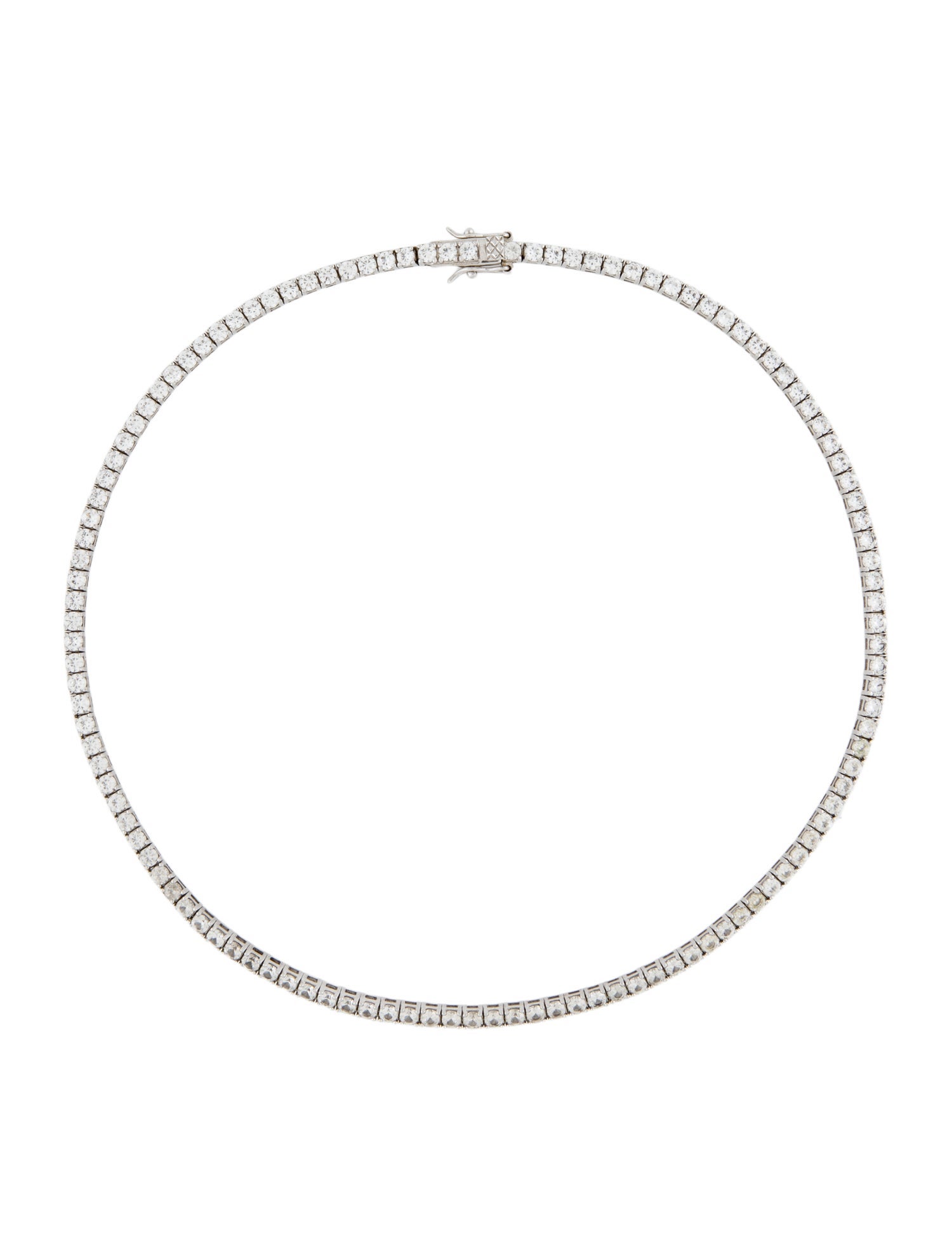 Dorsey 12.60ctw Synthetic Sapphire Moss Rivière Necklace