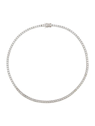 Dorsey 12.60ctw Synthetic Sapphire Moss Rivière Necklace