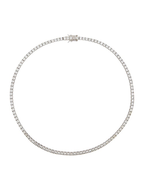 Dorsey 12.60ctw Synthetic Sapphire Moss Rivière Necklace