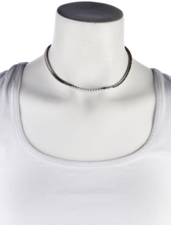 Dorsey 12.60ctw Synthetic Sapphire Moss Rivière Necklace