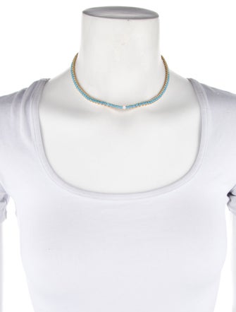 Dorsey Crystal & Lab Grown Diamond Tennis Necklace