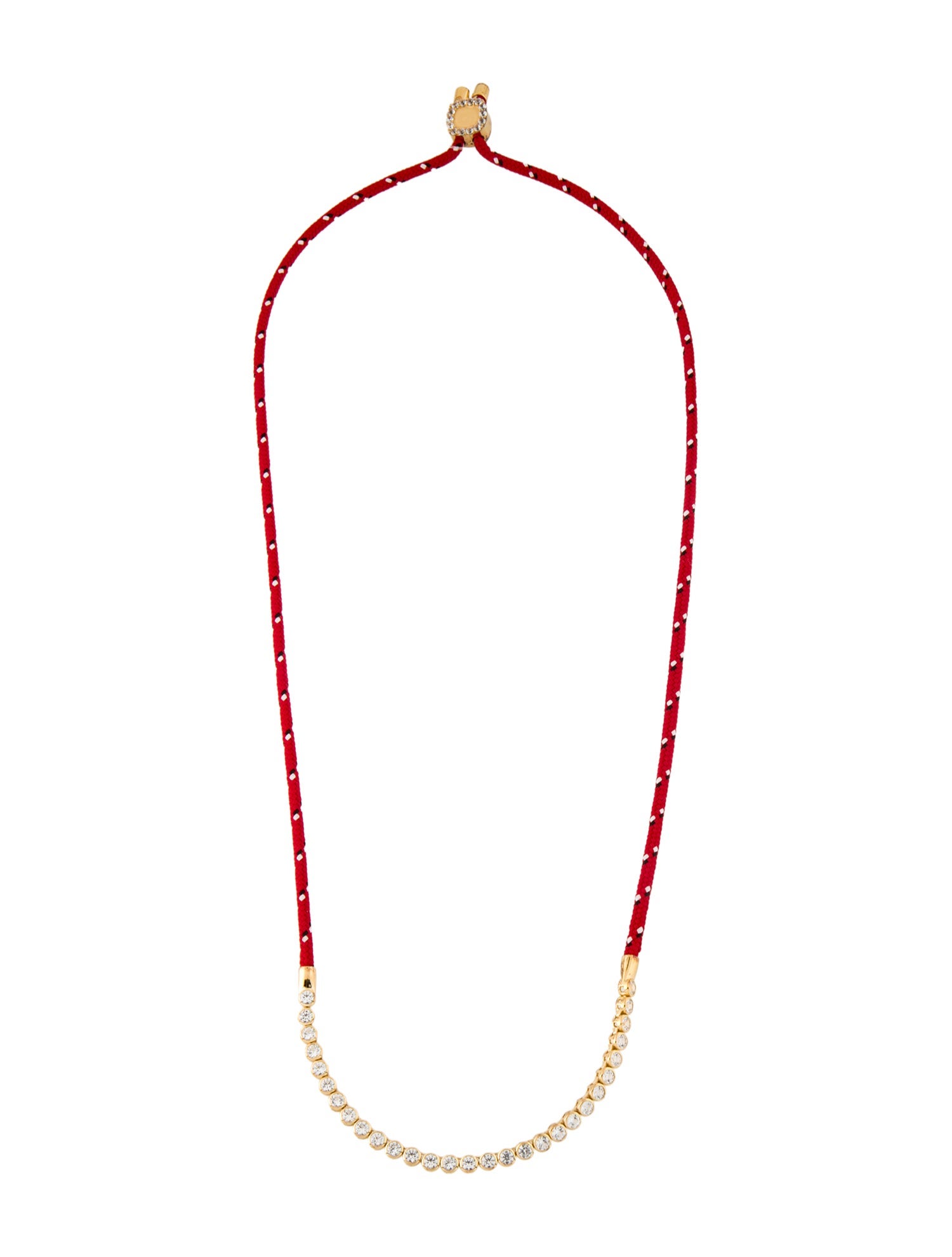 Dorsey Paracord 3.67ctw Lab-Grown Colorless Sapphire James Bezel Necklace