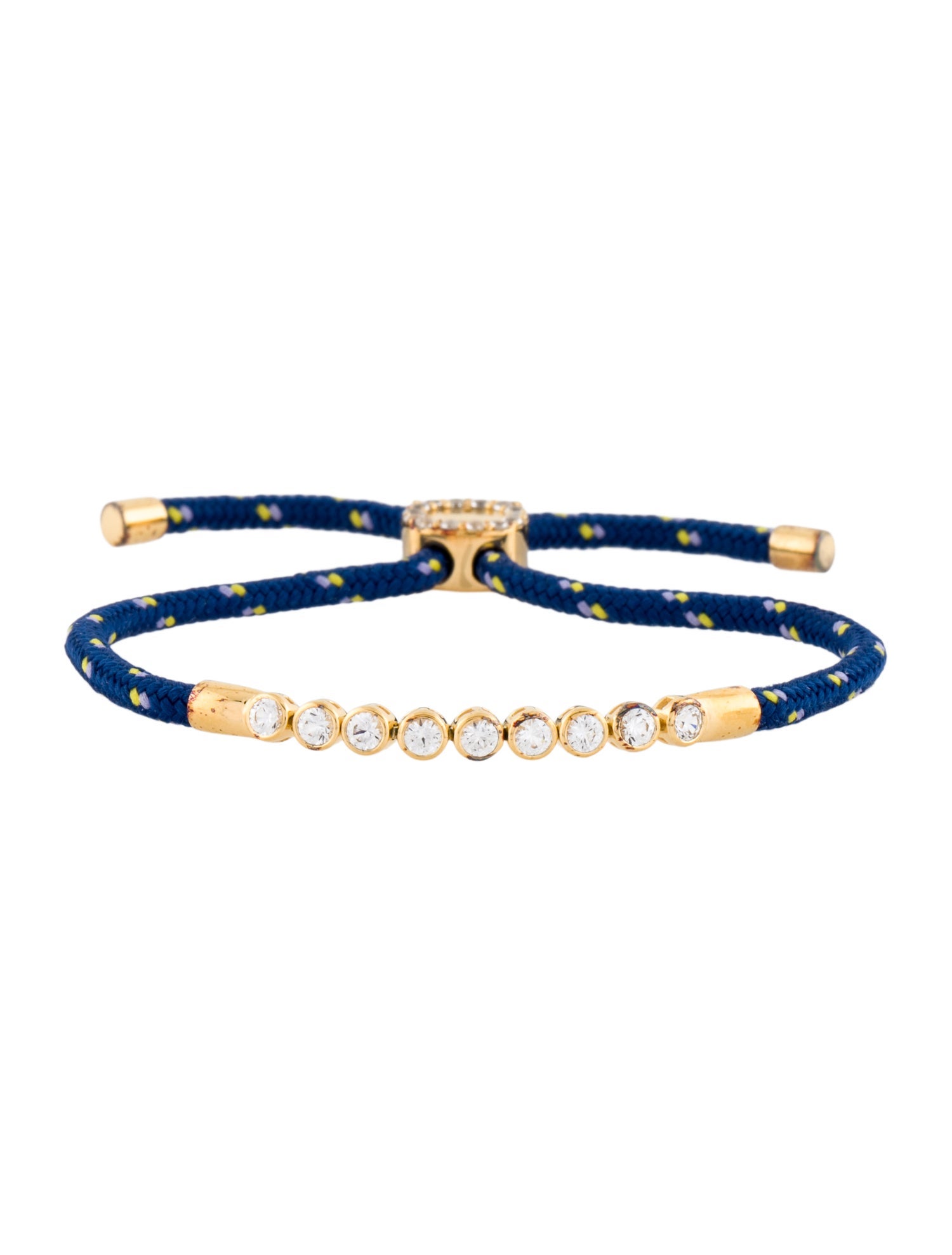 Dorsey James Bezel Bleu Synthetic Sapphire Paracord Wrap Bracelet