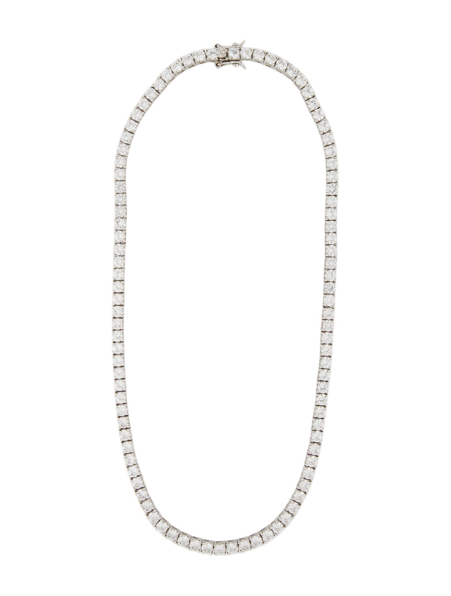 Dorsey 20.00ctw Lab-Grown Colorless Sapphire Kate Rivière Tennis Necklace