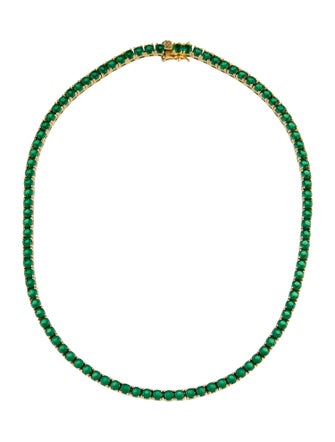 Dorsey James Nano Emerald Riviera Tennis Necklace