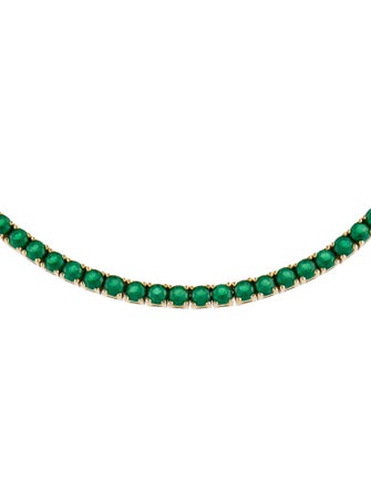 Dorsey James Nano Emerald Riviera Tennis Necklace
