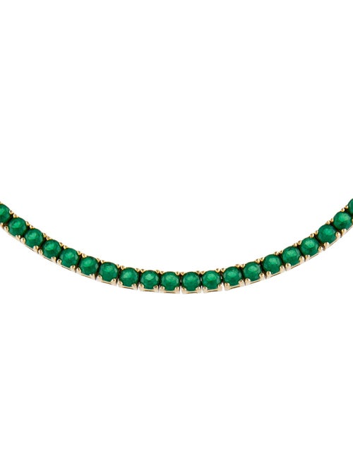 Dorsey James Nano Emerald Riviera Tennis Necklace