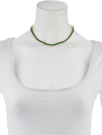 Dorsey James Nano Emerald Riviera Tennis Necklace