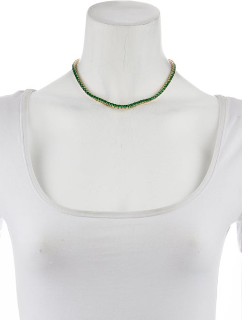 Dorsey James Nano Emerald Riviera Tennis Necklace