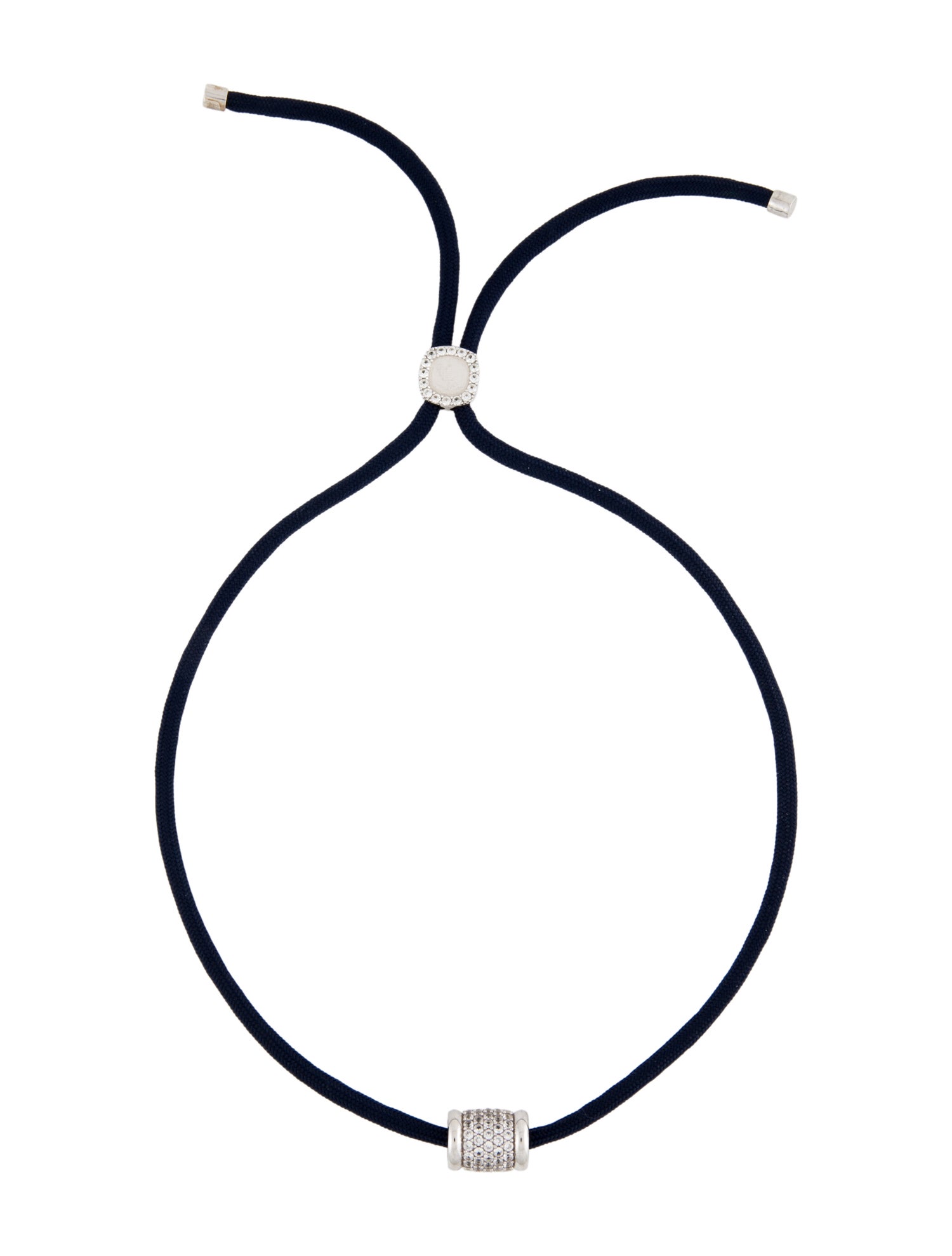 Dorsey Paracord 2.88ctw Lab-Grown Colorless Sapphire Marine Yves Necklace