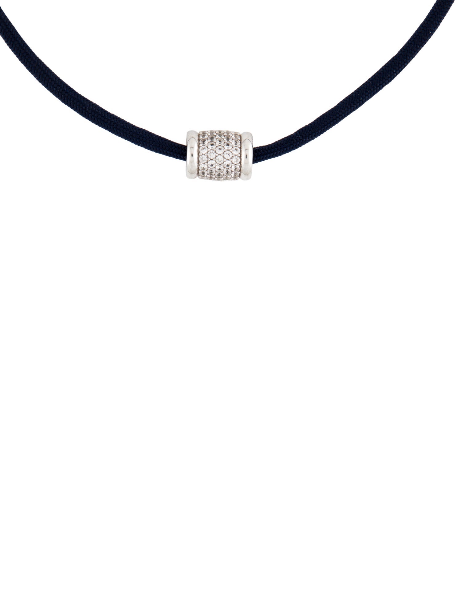 Dorsey Paracord 2.88ctw Lab-Grown Colorless Sapphire Marine Yves Necklace