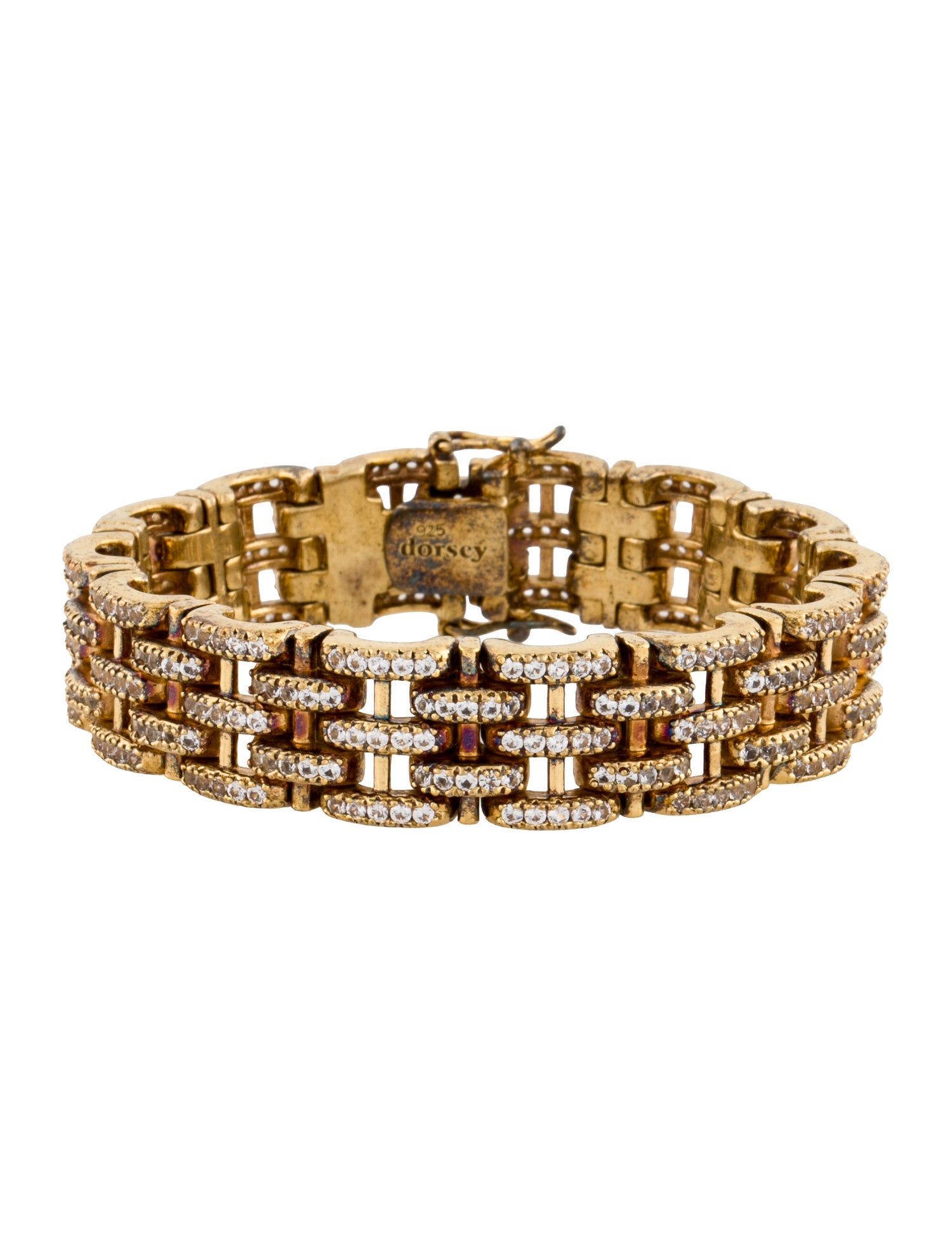 Dorsey Synthetic Sapphire Benedetta Link Bracelet